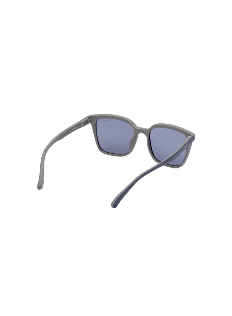 GANT نظارات شمسية زرقاء مربعة كاملة الإطار للرجال والنساء من غانت - Image 5